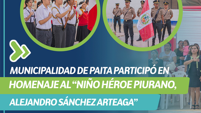 Homenaje al “Niño Héroe Piurano, Alejandro Sánchez Arteaga” 