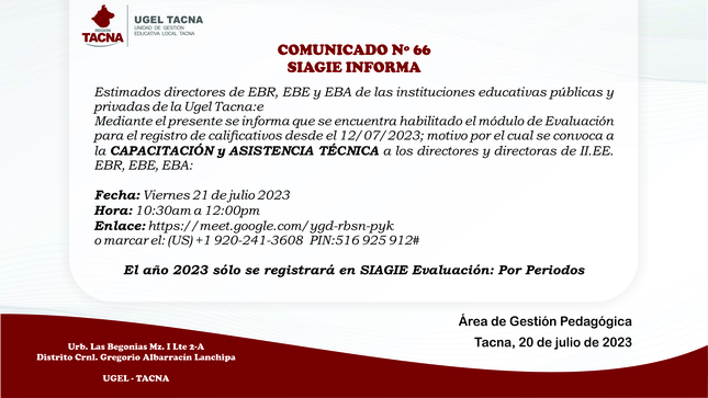Archivo JPG de comunicado