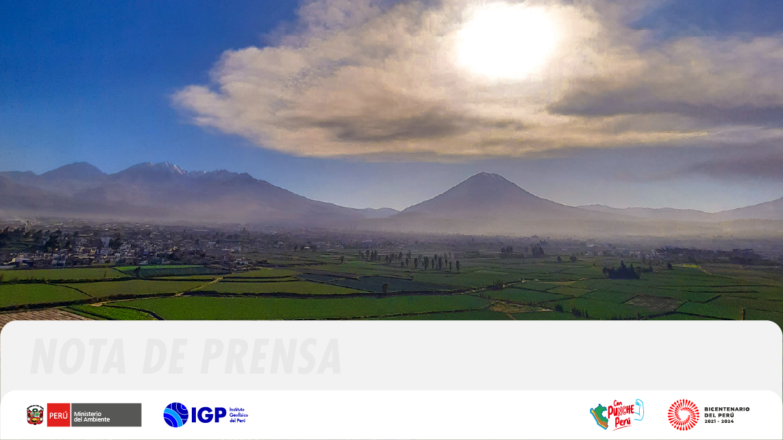 IGP: “Las cenizas expulsadas por el Ubinas fueron dispersadas hoy sobre Arequipa y a más de 80 km de distancia del volcán”