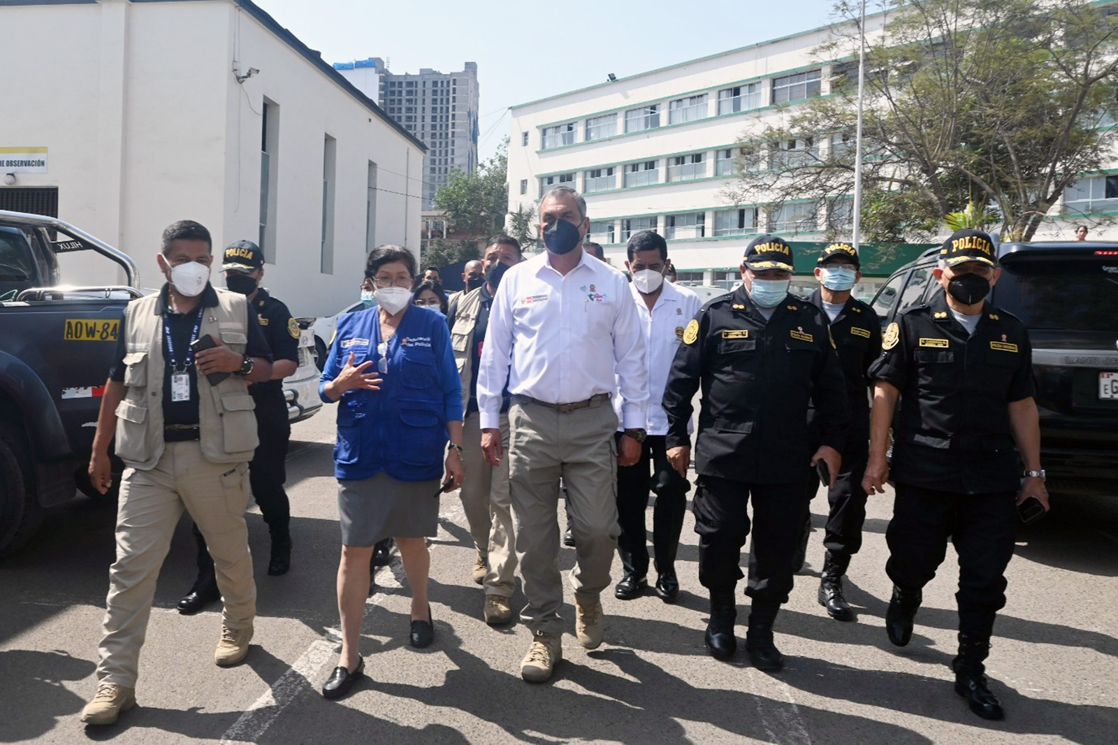 Siete efectivos policiales heridos en movilizaciones efectuadas en Lima se recuperan en el Hospital de la PNP