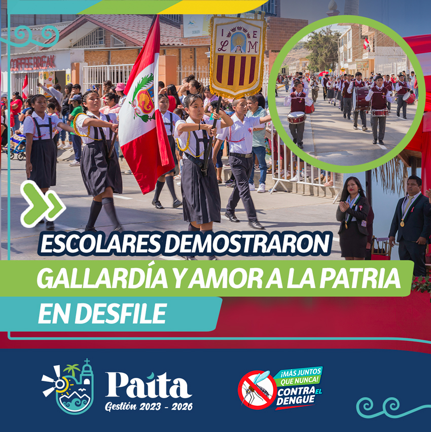 Escolares demostraron gallardía y amor a la patria en desfile