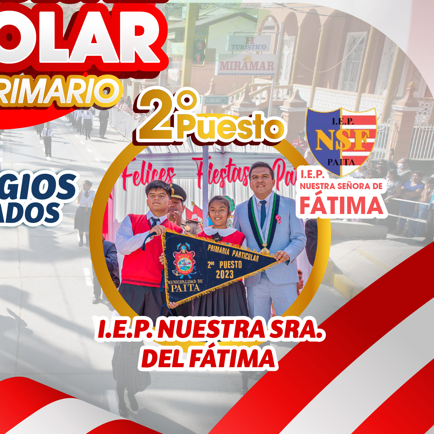 Fueron 4 los ganadores del gran desfile escolar del nivel primario