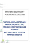 Vista preliminar de documento Protocolo Intrasectorial de Prevención, Detección, Atención y Reintegración de las Personas Afectadas por el Delito de Trata de Personas