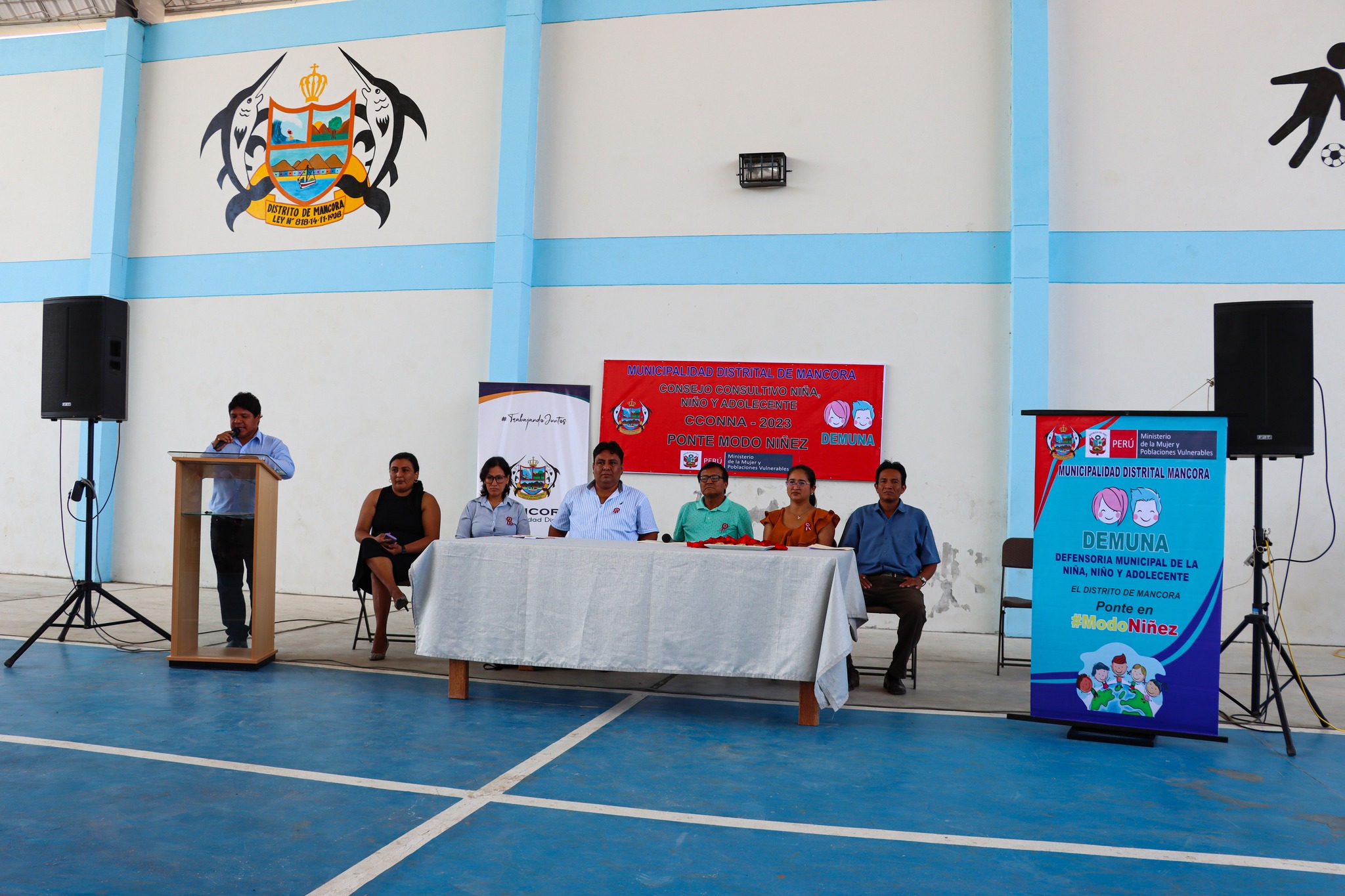 JURAMENTAN  A LOS NUEVOS INTEGRANTES DEL CONSEJO CONSULTIVO DEL NIÑO, NIÑA Y ADOLESCENTE EN EL DISTRITO DE MANCORA.
