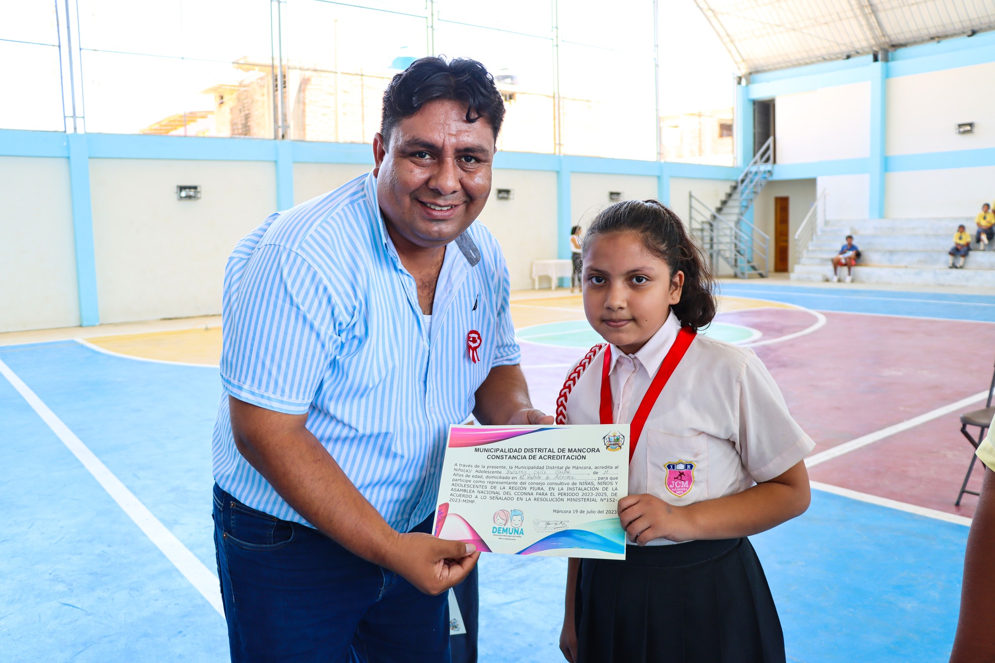 JURAMENTAN  A LOS NUEVOS INTEGRANTES DEL CONSEJO CONSULTIVO DEL NIÑO, NIÑA Y ADOLESCENTE EN EL DISTRITO DE MANCORA.