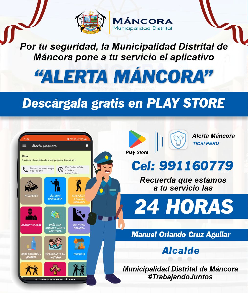 ALERTA MÁNCORA - APLICATIVO PARA ENVIAR DIVERSOS TIPOS DE ALERTAS.