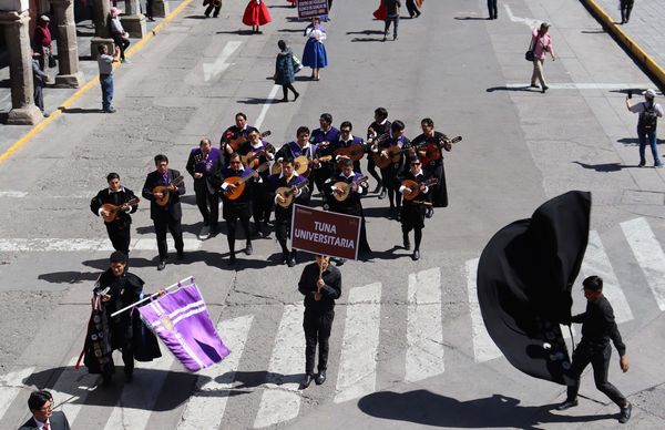 Alcalde Distrital de Andrés Avelino Cáceres Dorregaray, participa en las Actividades Oficiales por los 346 Aniversario de la UNSCH