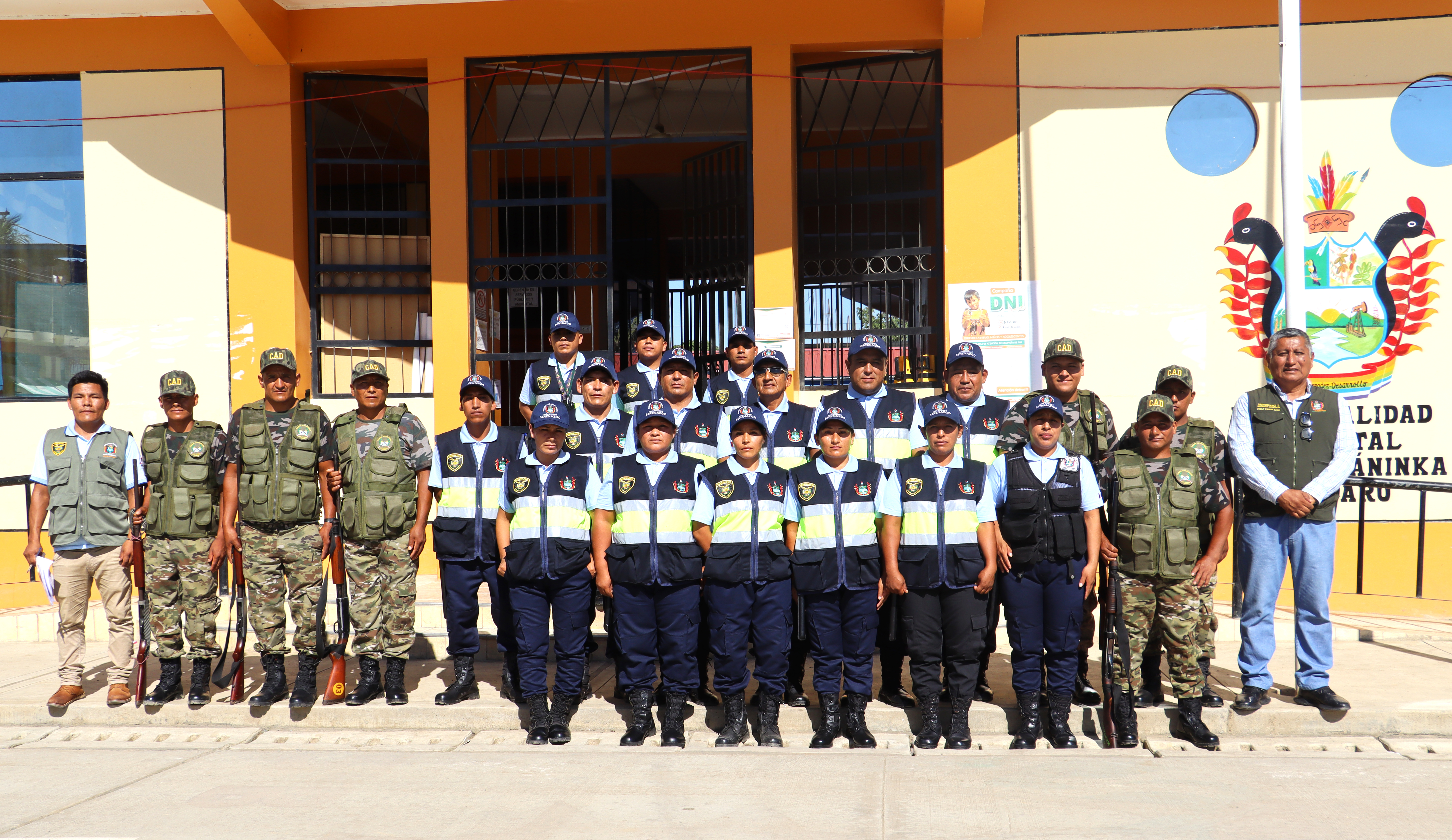 Personal de Serenazgo de la Municipalidad Distrital de Unión Asháninka