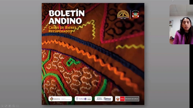 Ministerio de Cultura presentó el “Boletín Andino: Casos de Bienes Recuperados” ante la Comunidad Andina