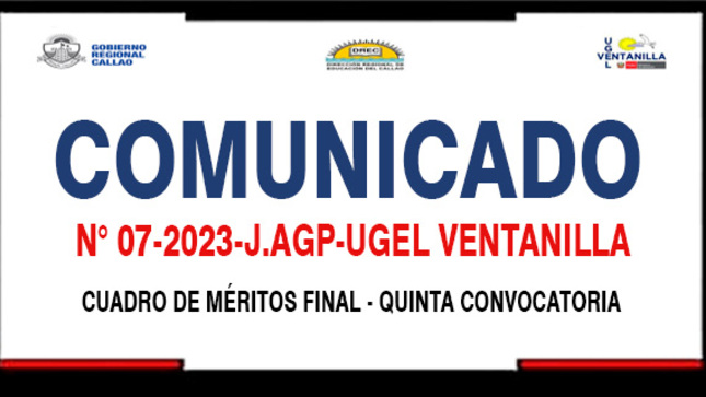 QUINTA CONVOCATORIA