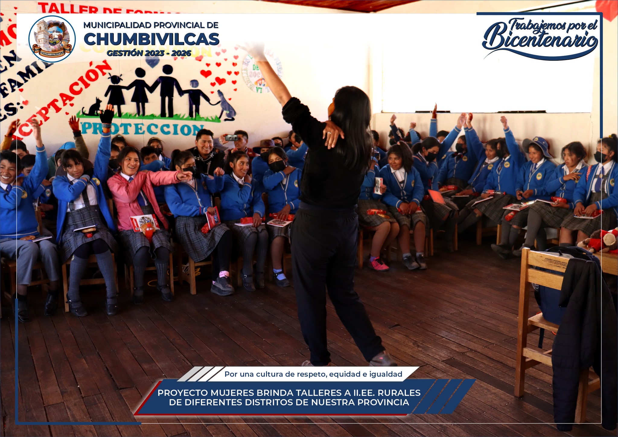 Municipalidad de Chumbivilcas brinda talleres a colegios rurales de diferentes distritos de la provincia