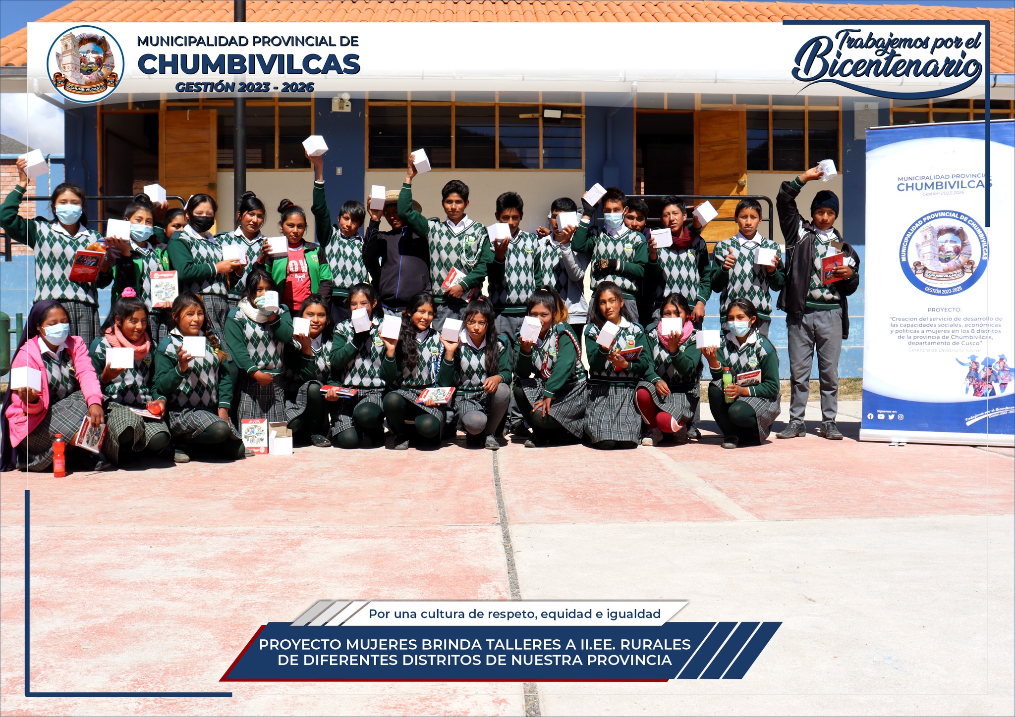 Municipalidad de Chumbivilcas brinda talleres a colegios rurales de diferentes distritos de la provincia