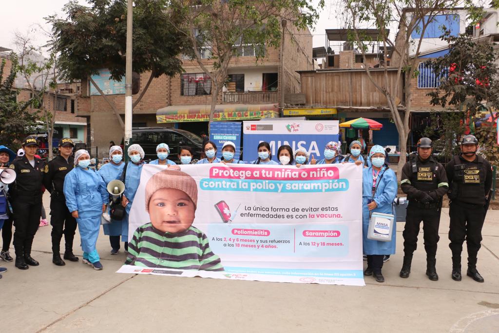 Minsa refuerza vacunación contra polio y sarampión en San Juan de Lurigancho