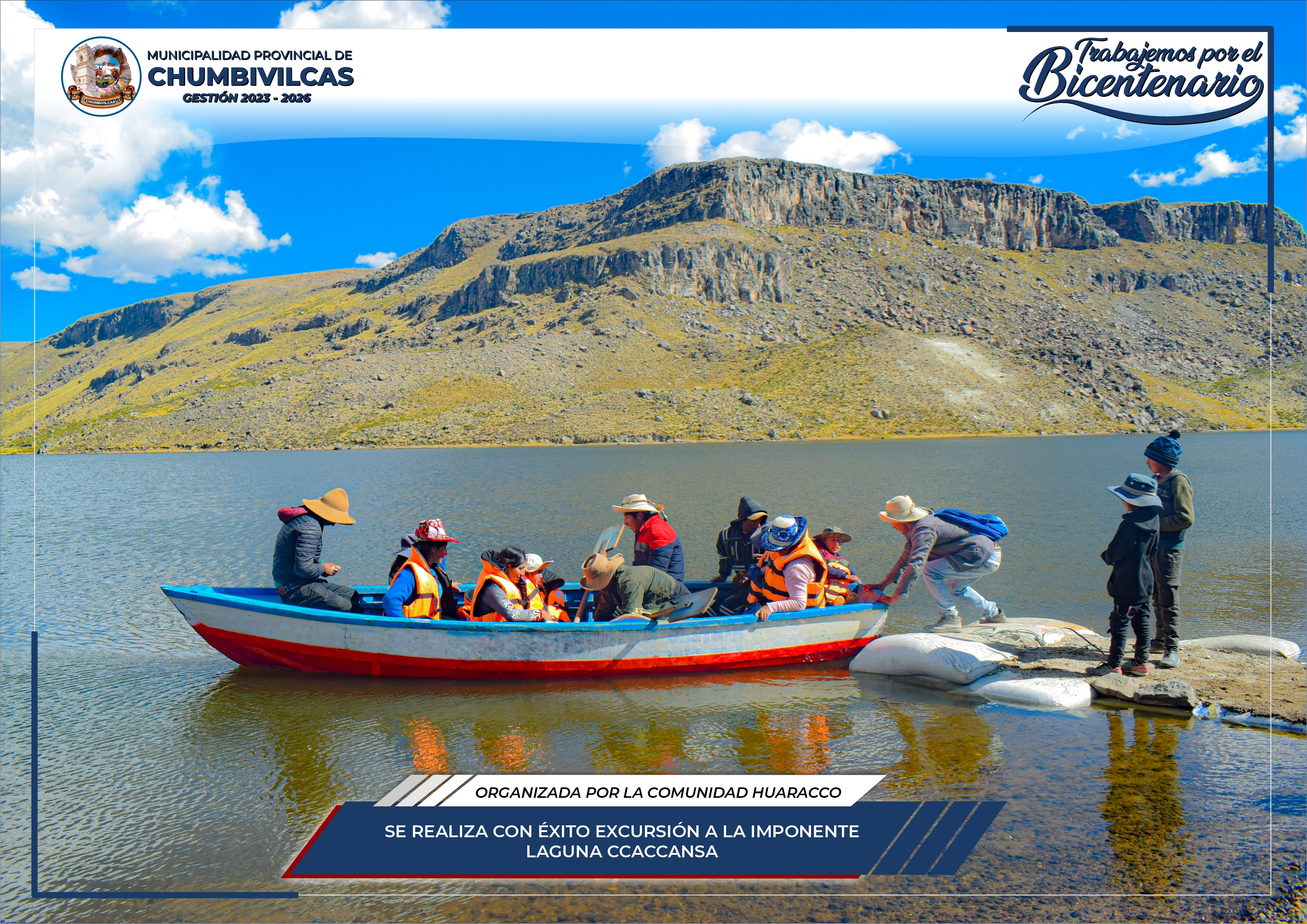 Se realiza con éxito primera excursión a la bella laguna de Ccaccansa
