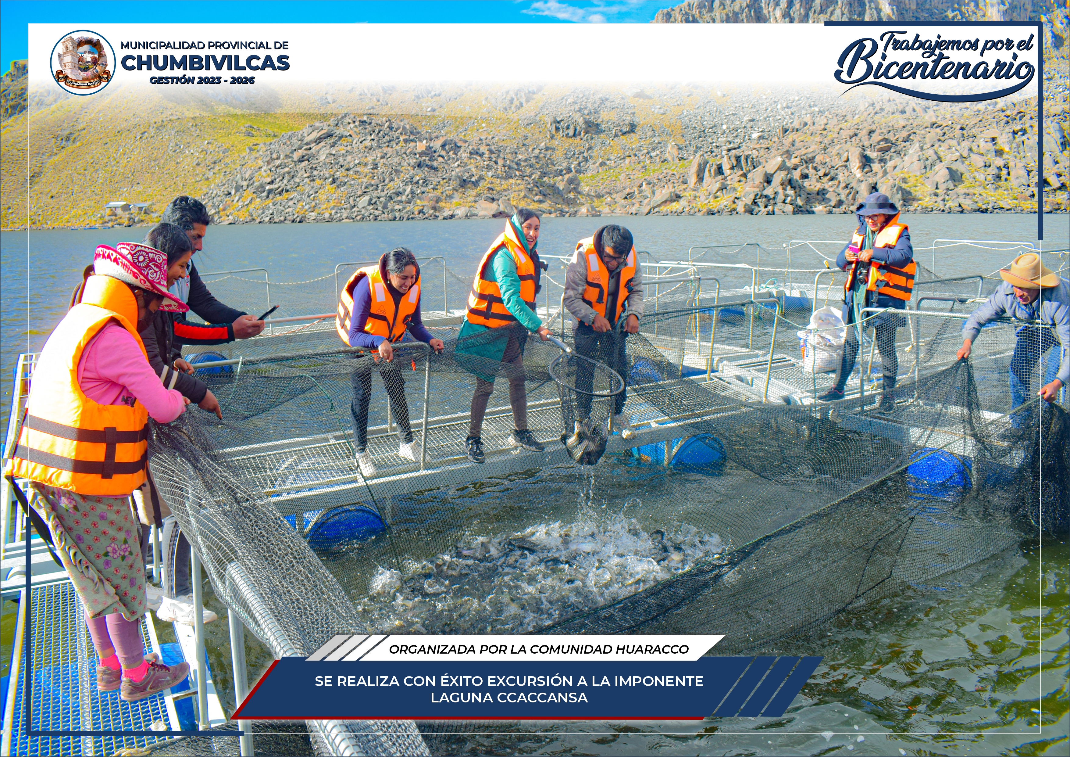 Se realiza con éxito primera excursión a la bella laguna de Ccaccansa