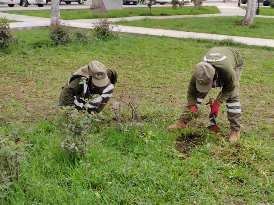 Mph y vecinos se unieron en actividad de limpieza para la recuperación de la seguridad en el "Parque Libertad"