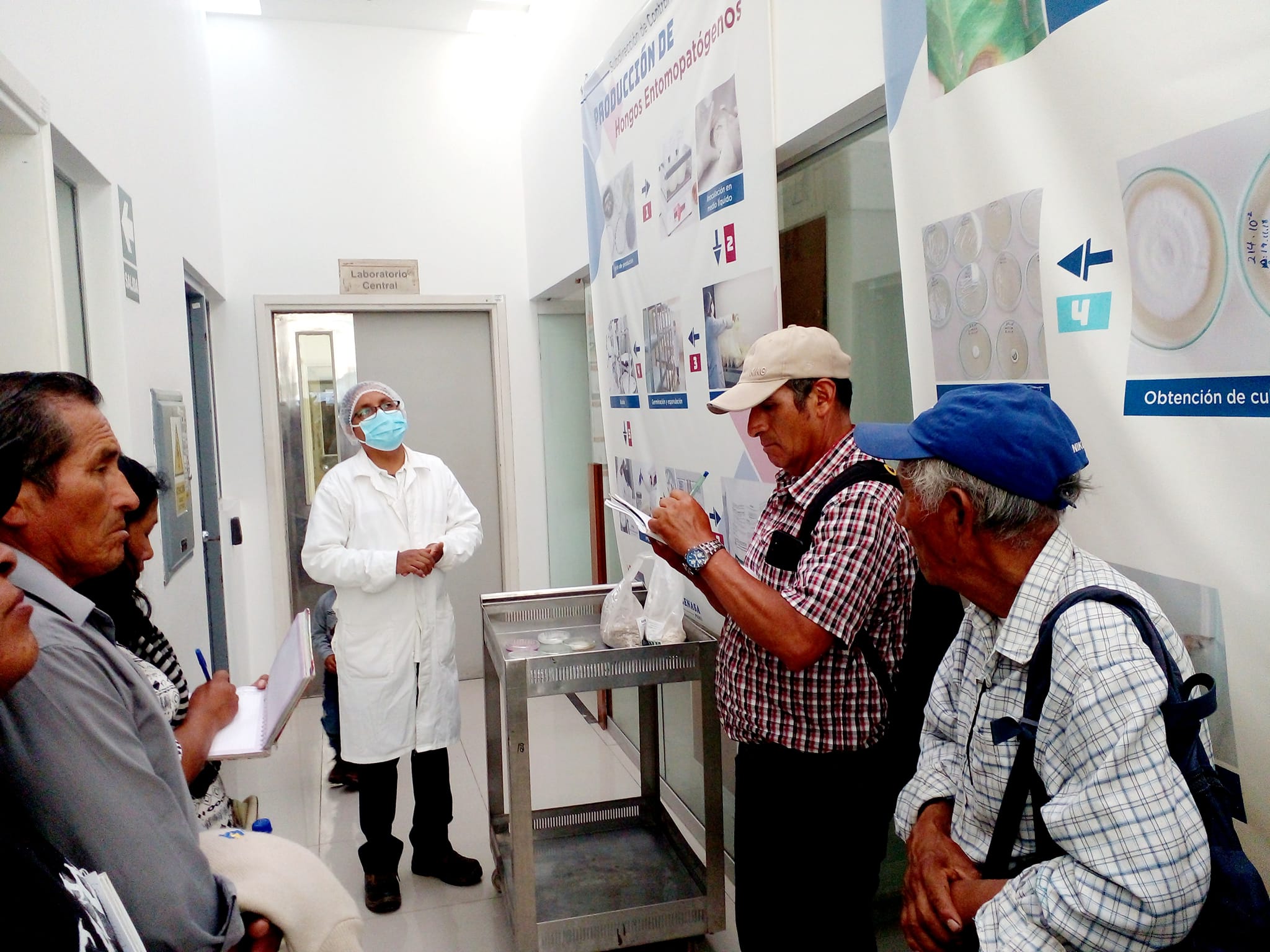 Delegación de Agricultores de songos y Ayas visitó los laboratorios de SENASA Ubicado en Ate.