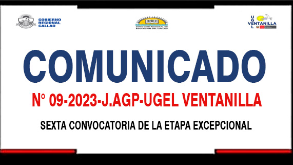 SEXTA CONVOCATORIA DE LA ETAPA EXCEPCIONAL