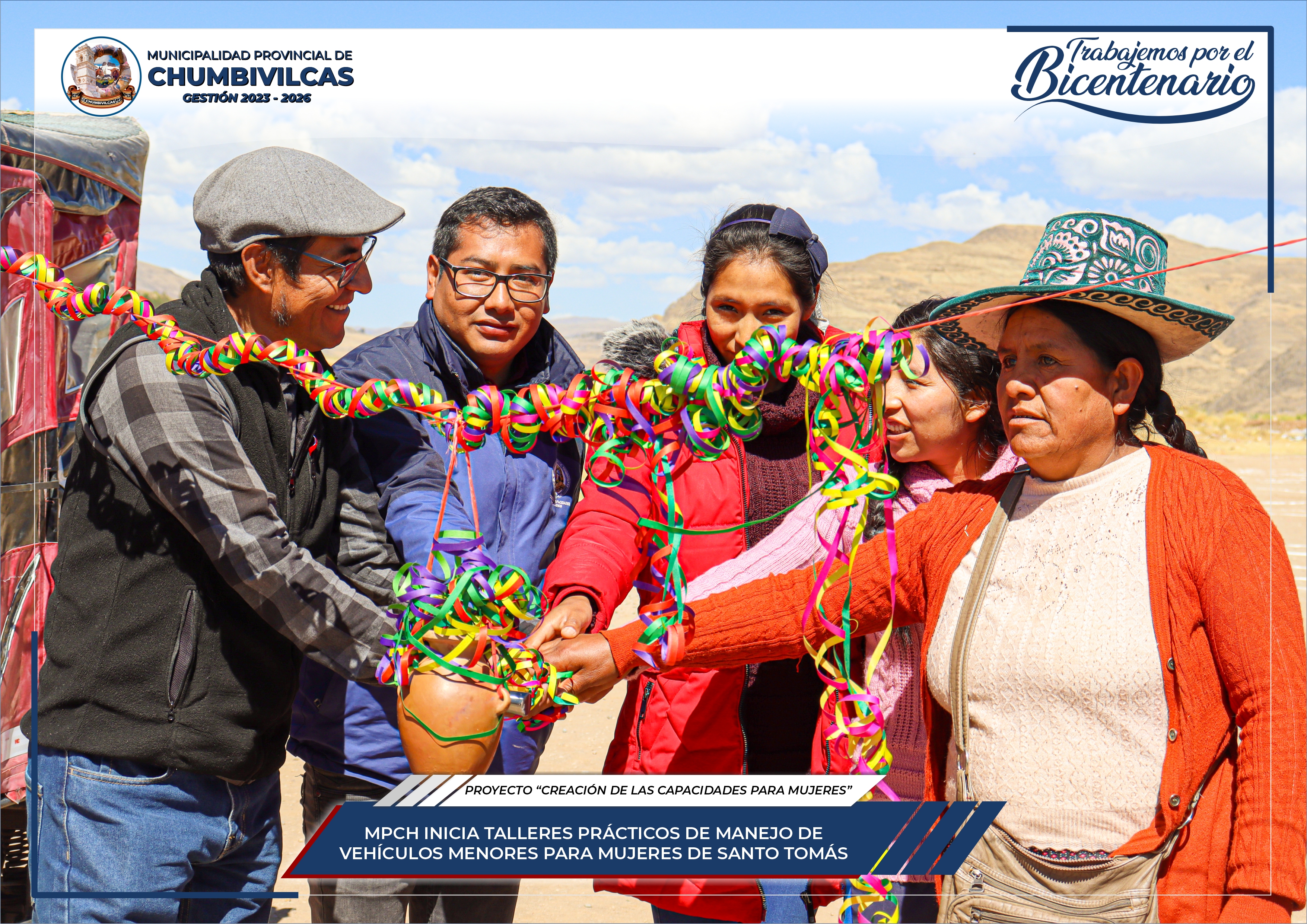 Municipalidad de Chumbivilcas inicia talleres prácticos para mujeres sobre manejo de vehículos menores en Santo Tomás