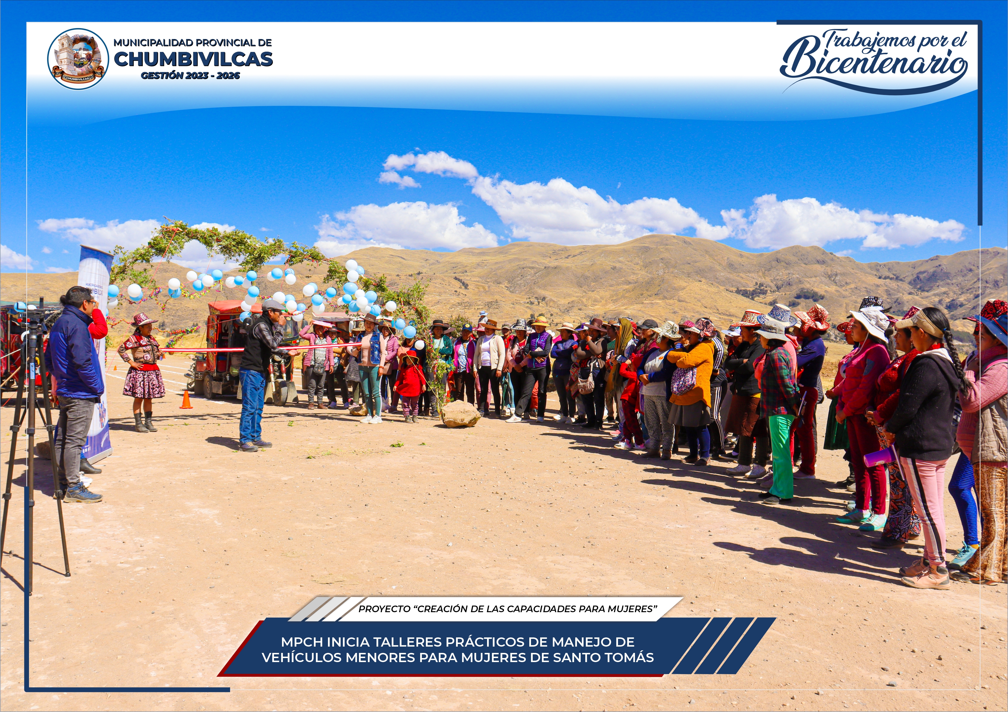 Municipalidad de Chumbivilcas inicia talleres prácticos para mujeres sobre manejo de vehículos menores en Santo Tomás