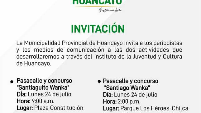 Cinco instituciones educativas del nivel inicial estarán en el “Santiaguito Wanka”