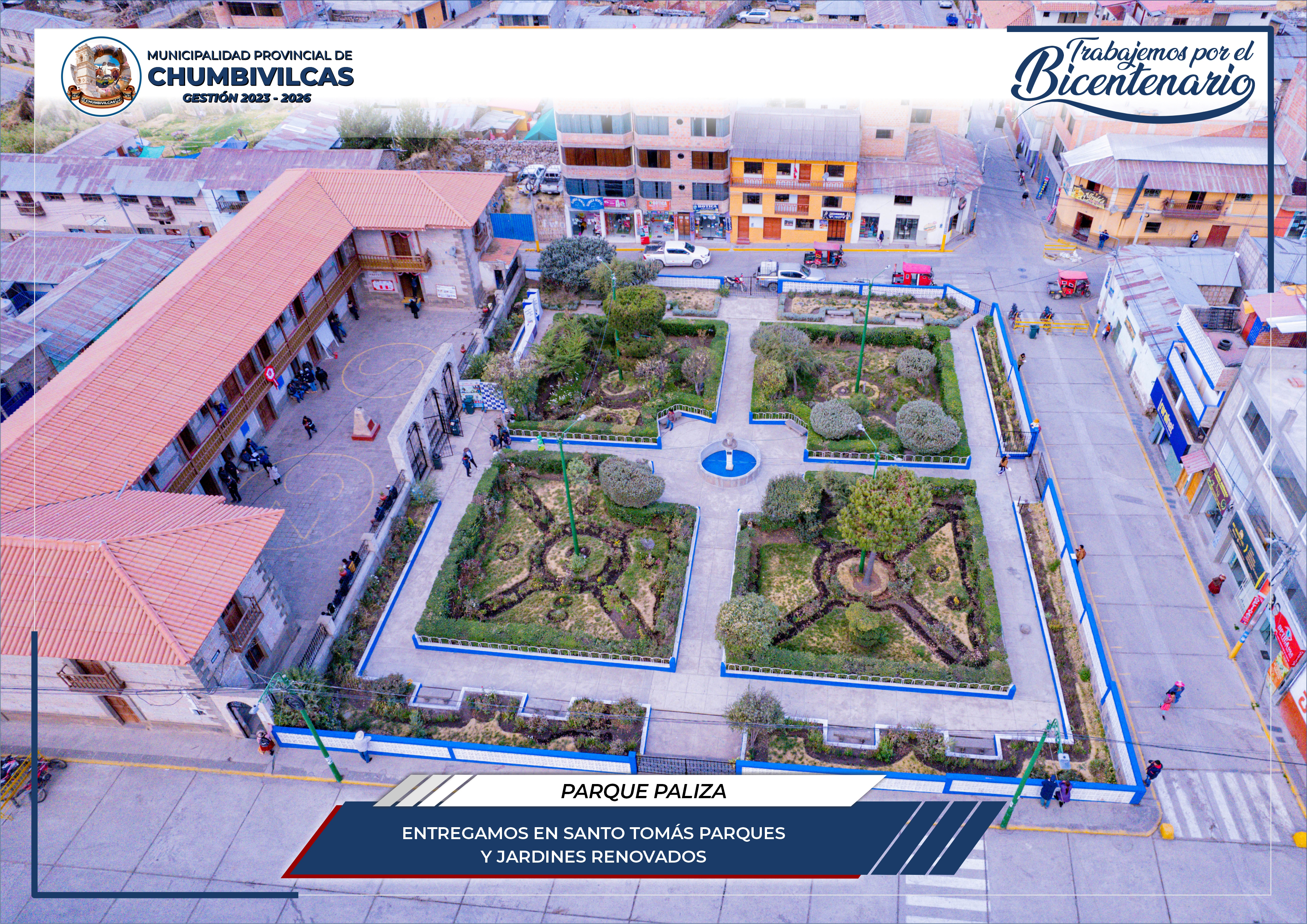 Municipalidad Provincial de Chumbivilcas entrega parques y jardines renovados en Santo Tomás
