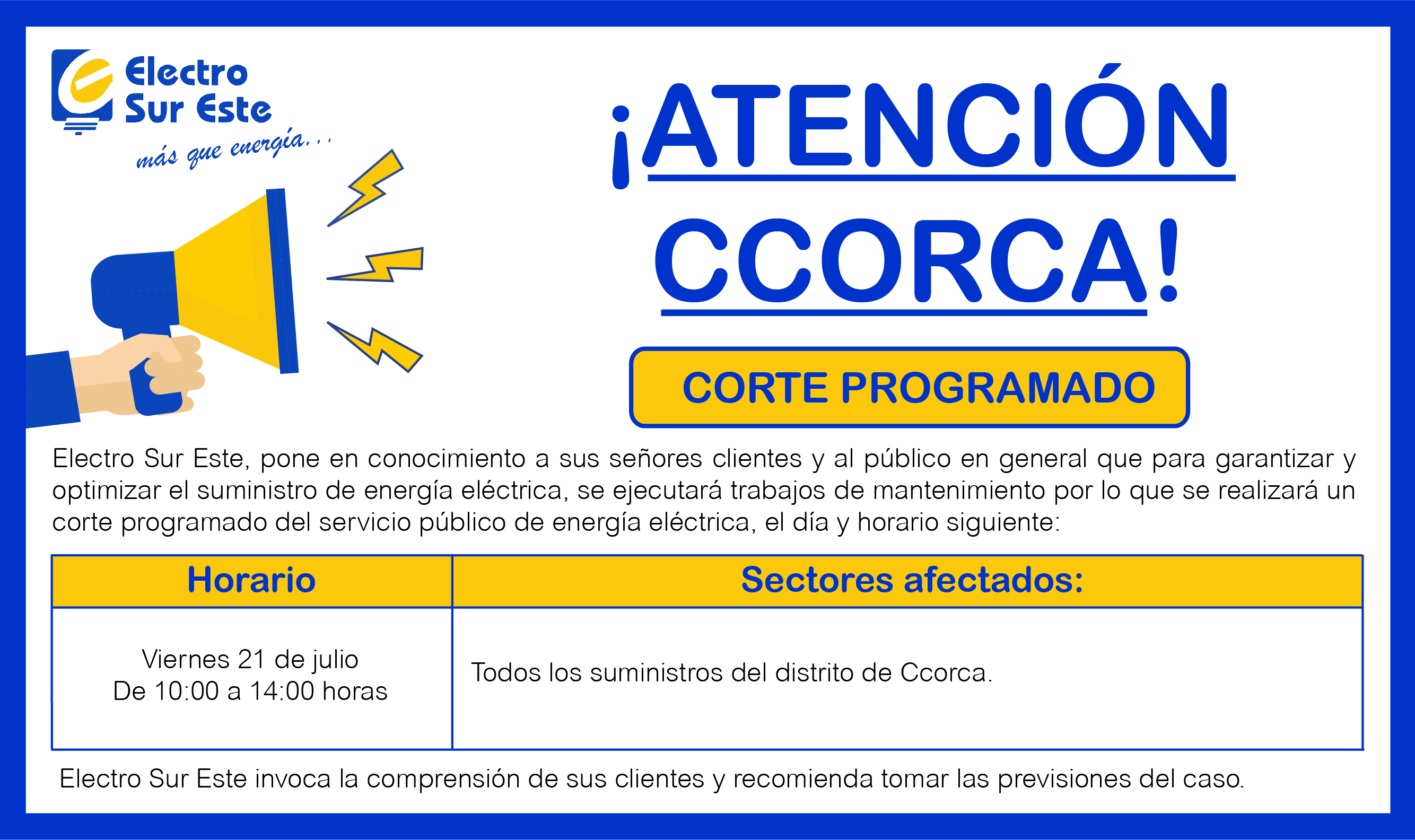 Información comunicado web ccorca