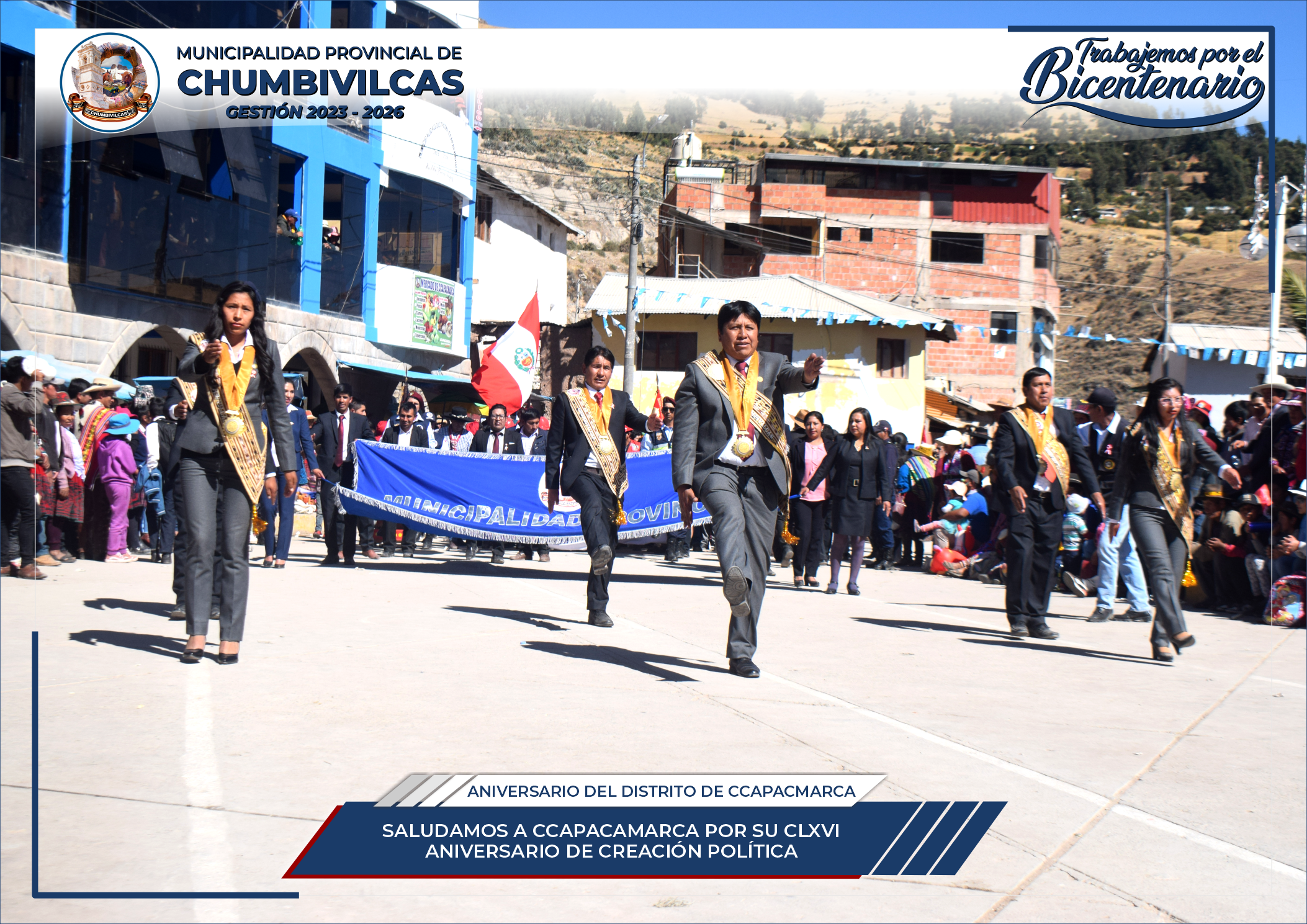 Municipalidad de Chumbivilcas saluda a Ccapacmarca por su CLXVI Aniversario de Creación Política