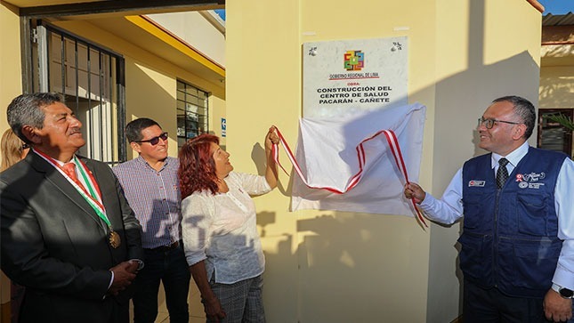 Minsa y GORE Lima ponen en funcionamiento el Centro de Salud Pacarán en beneficio de cerca de 2000 personas 