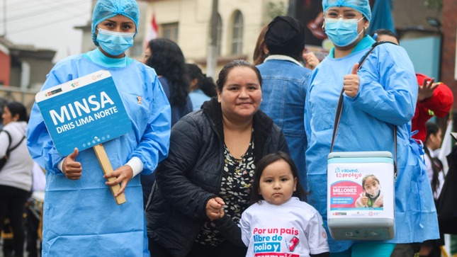 Más de 115 000 menores de 5 años de Lima norte se protegieron contra polio y sarampión