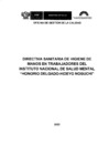 Vista preliminar de documento DIRECTIVA SANITARIA DE HIGIENE DE MANOS EN TRABAJADORES DEL INSTITUTO NACIONAL DE SALUD MENTAL "HONORIO DELGADO -HIDEYO NOGUCHI" -  RD 158-2023-DG/INSM “HD-HN”