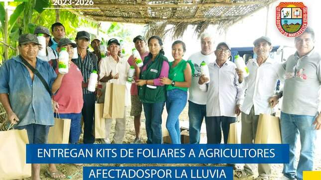 Kits de Foliares a Agricultores Afectados por la Lluvia