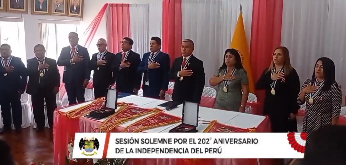 Sesión Solemne por el 202 Aniversario de la Independencia del Perú