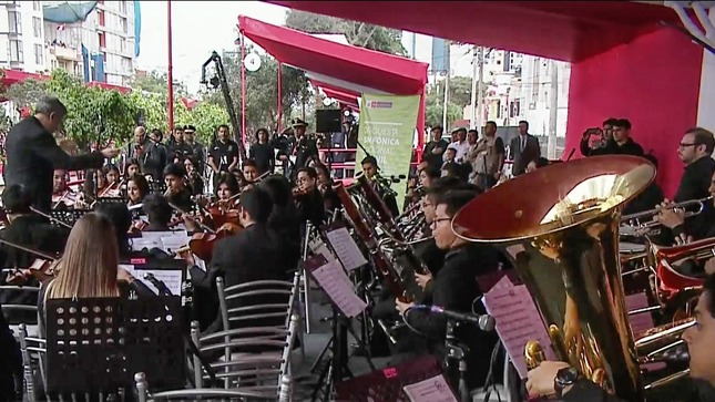 Ministerio de Cultura: Orquesta Sinfónica Nacional Juvenil Bicentenario abrió Parada Militar por los 202 años de la Independencia del Perú
