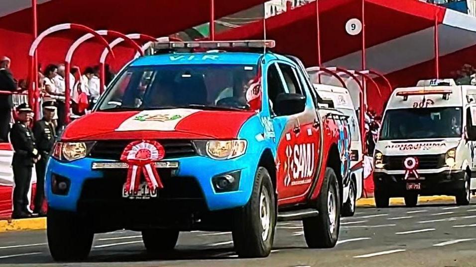 Brigadas de Digerd y SAMU participaron en la Gran Parada y Desfile Cívico Militar por Fiestas Patrias