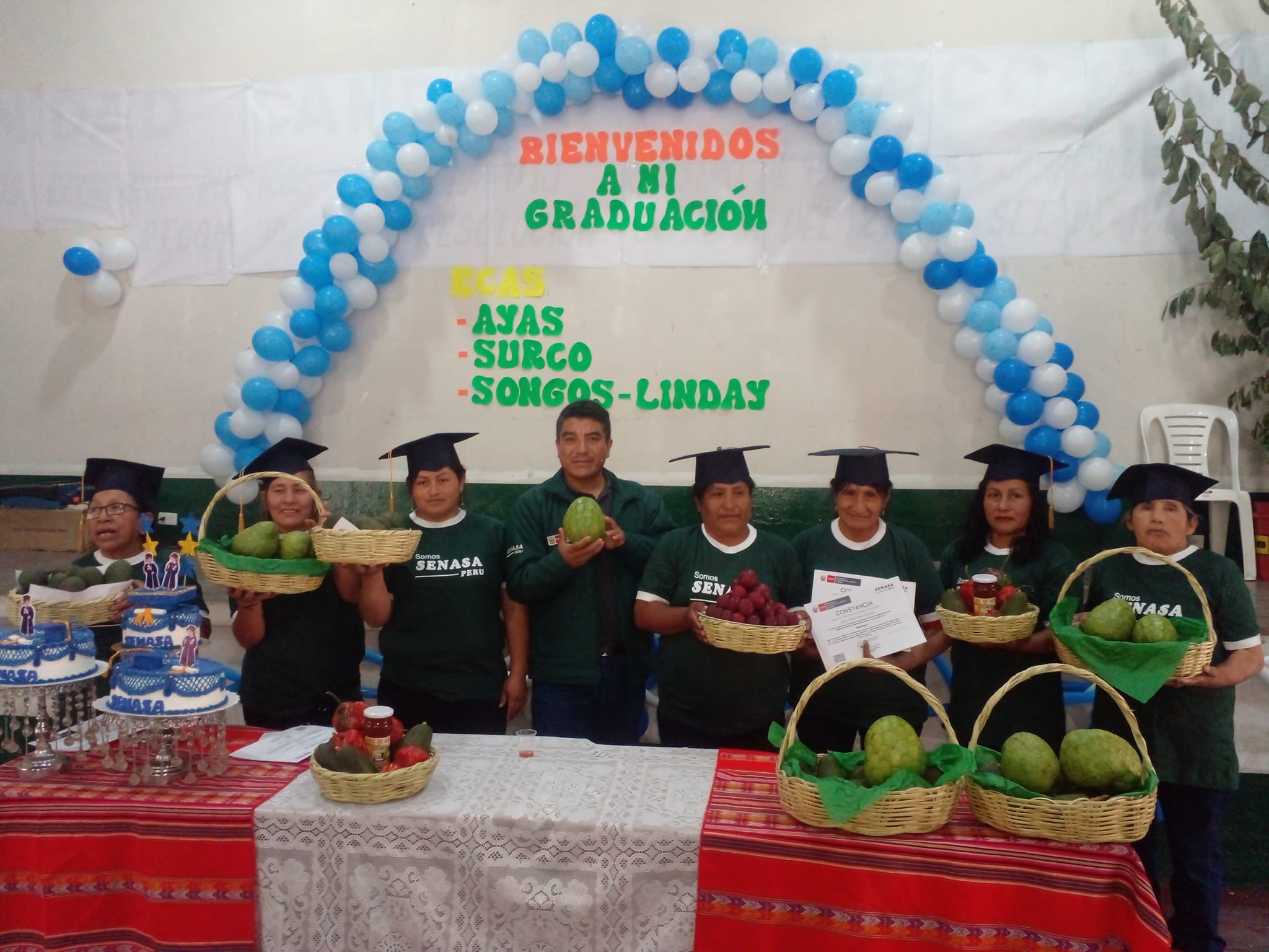 Así fue la  ceremonia  de graduación  de los productores de los  anexos  de Ayas, Linday - Songos  y Surco,