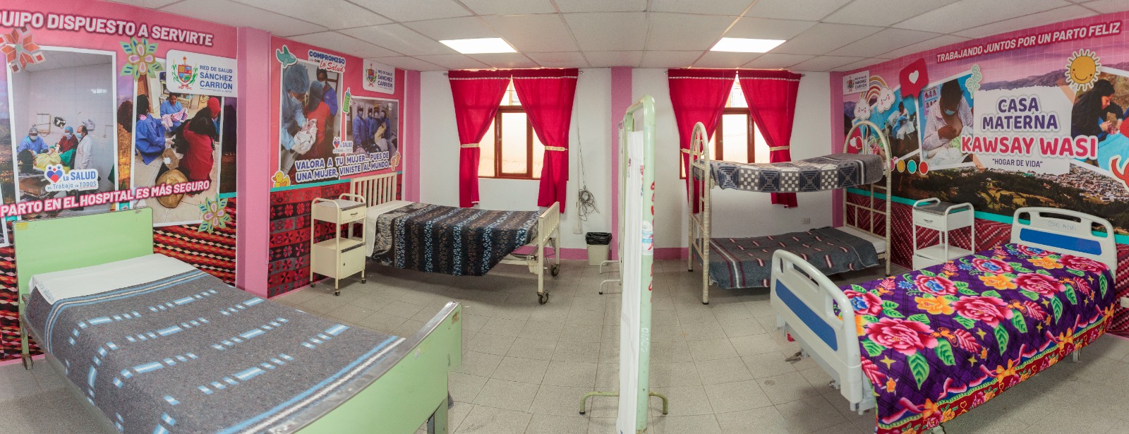 Instalaciones de la Casa Materna Kawsay Wasi en el interior del hospital Leoncio Prado, lo que permitirá que los familiares de las gestantes en labor de parto puedan hospedarse cerca de su familiar.