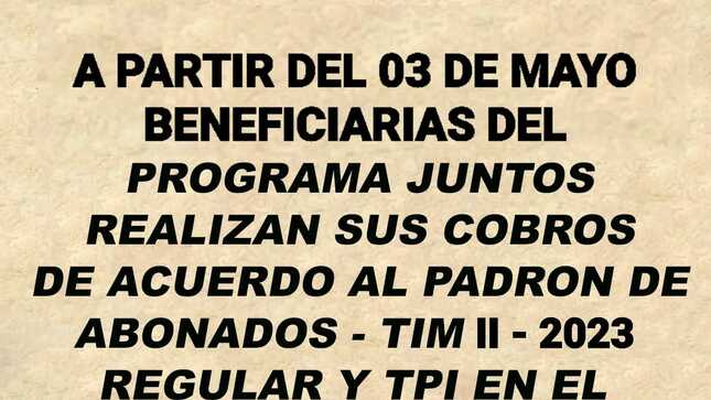 Atención Usuarias Del Programa Juntos mayo 2023