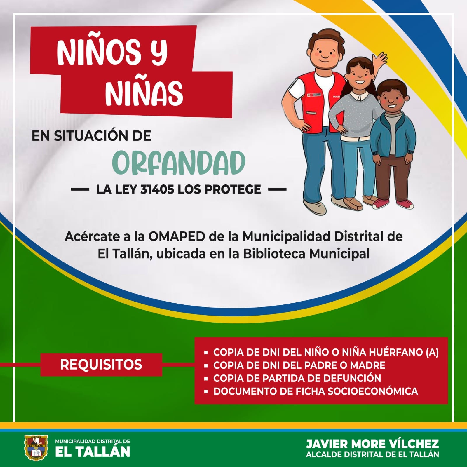 Atención los Familiares de los Niños en situación de Orfandad