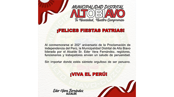 ¡Felices Fiestas Patrias!