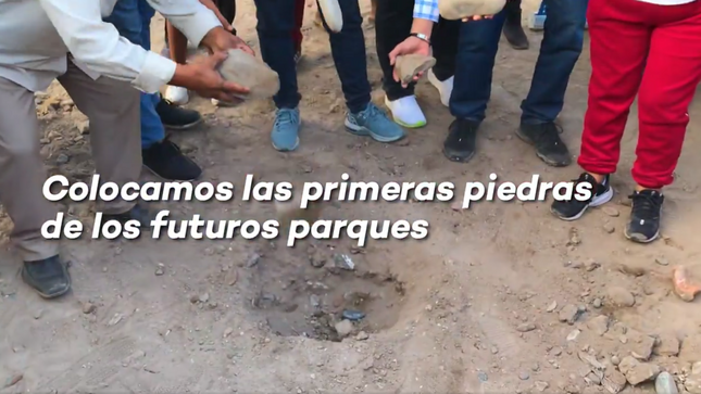 Son las primeras piedras de un total de 15 nuevos parques que se construirán en el Callao.