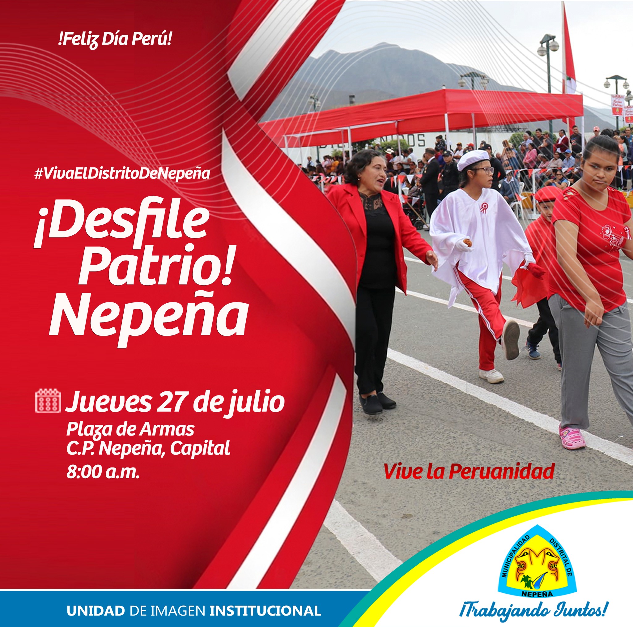 Desfile Cívico Escolar en Nepeña, Capital