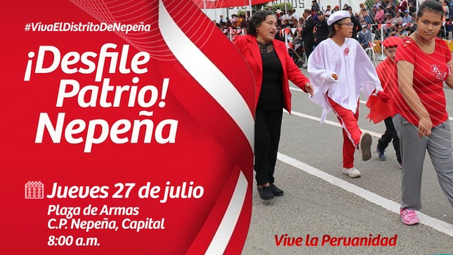 Desfile Cívico Escolar en Nepeña, Capital