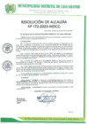 Vista preliminar de documento Resolución de Alcaldía 172-2023