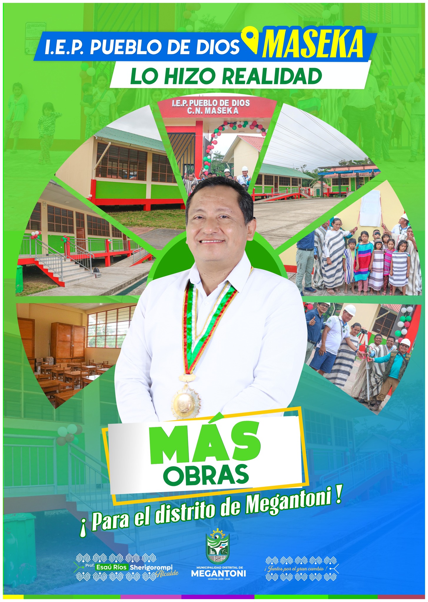 Inauguro moderna infraestructura educativa "Pueblo de Dio" en CCNN de Maseka
