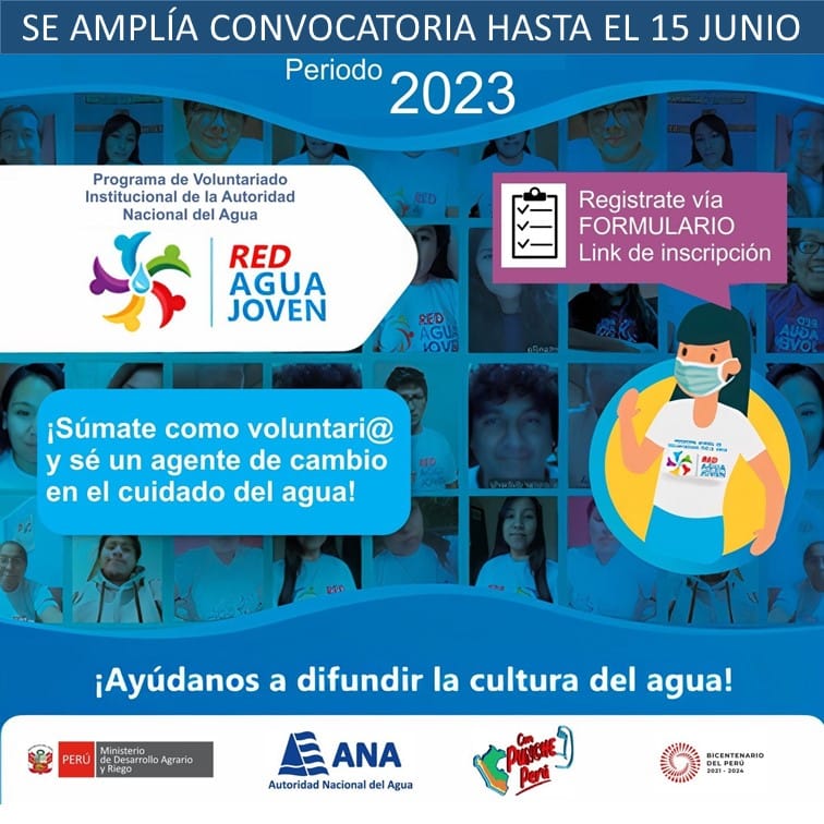 Se amplio de convocatoria para programa de voluntariado "Red agua Joven"