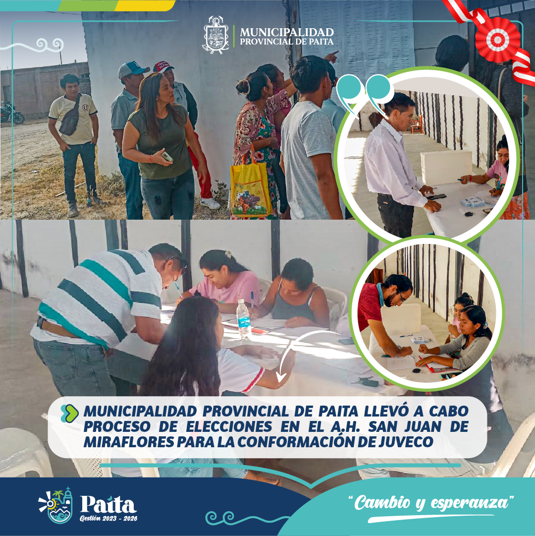 Municipalidad Provincial de Paita llevó a cabo proceso de elecciones