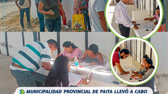 Municipalidad Provincial de Paita llevó a cabo proceso de elecciones