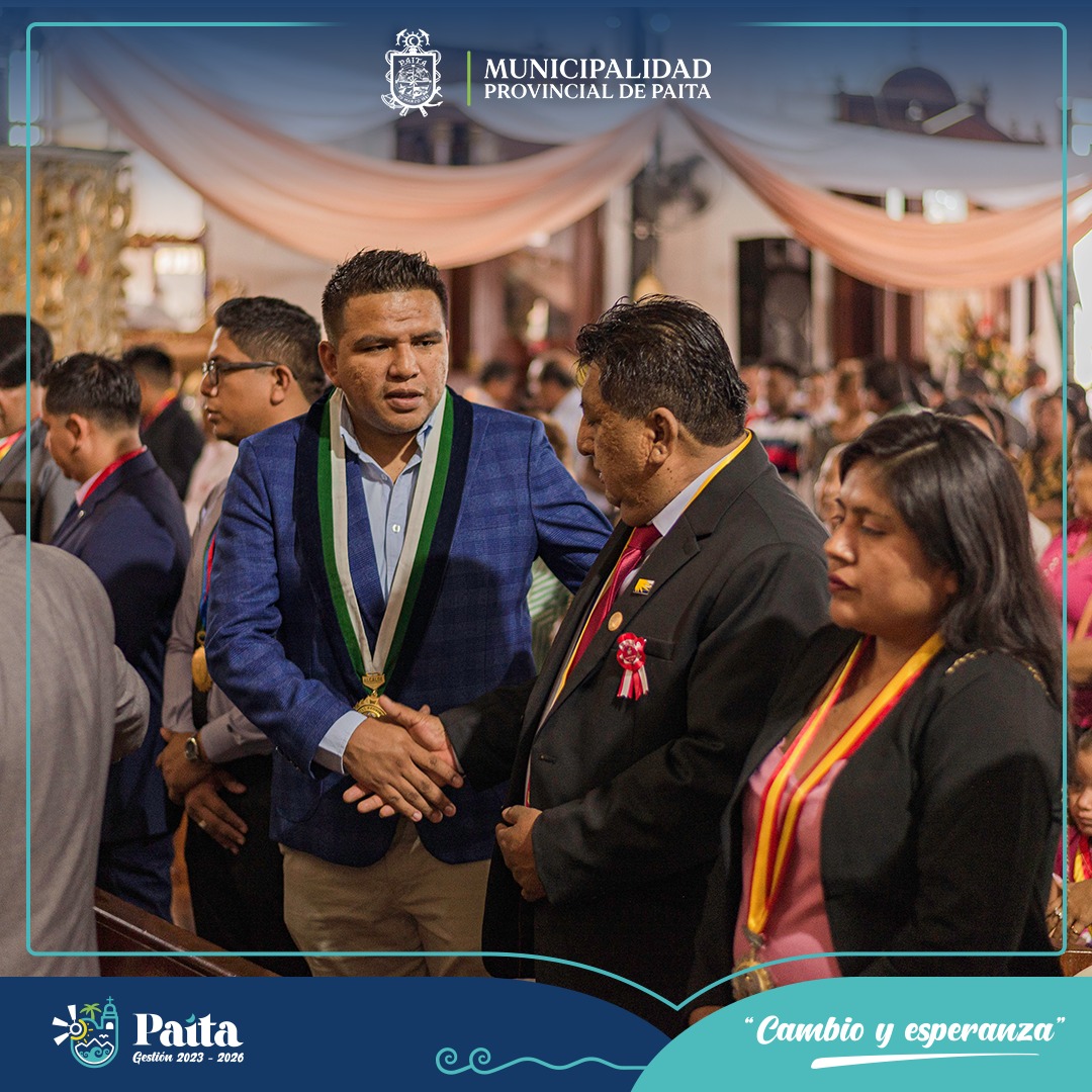 Alcalde de Paita participó en fiesta del Apóstol Santiago en Colán