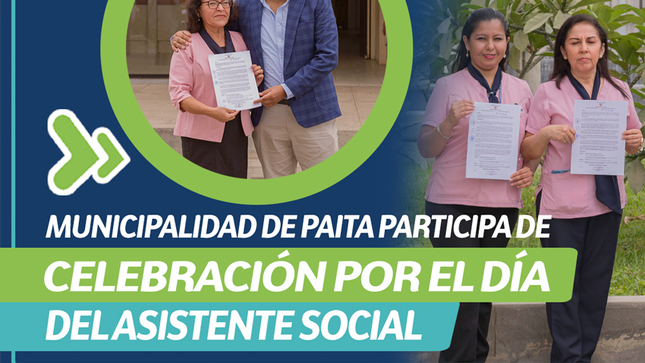Municipalidad de Paita participa de celebración por el día del asistente social 